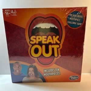 New in Box Sealed 2016 Hasbro C2018079 Speak Out Game Board with 10 Mouthpieces